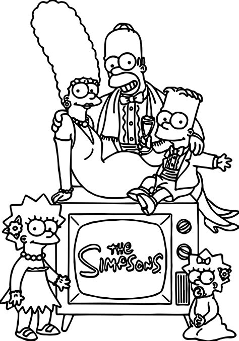 20 Brand New Simpsons Coloring Pages – Free to Print and Color The first character we have in this Simpsons coloring sheet is the oldest child of the family: Bart! …. Simpsons coloring pages