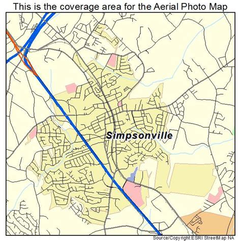 Simpsonville Map - Upcountry South Carolina, United States