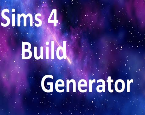 Sims 4 Build Generator by Psykhae