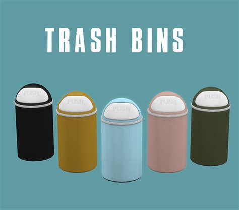 Sims 4 CC: Trash Cans, Trash Compactors & Recycling Bins