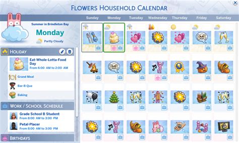 Sims 4 Calendar Ideas