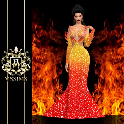 Sims 4 Cas - Fire Queen + CC Folder & Sim Download - YouTube