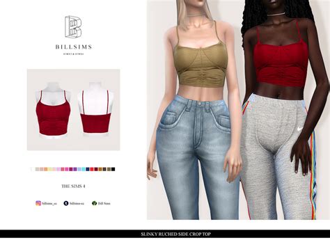 Sims 4 Crop Top Nira Clothes The Sims Book