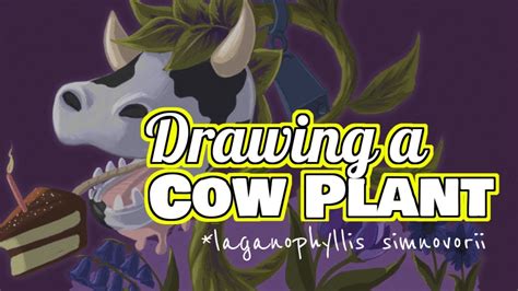 Sims 4 Fan Art - Drawing The Cow Plant - YouTube