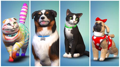 Sims 4 cats and dogs. The Sims 4 : Cats & Dogs. Create a variety of cats and dogs, add them to your Sims’ homes to forever change their lives and care for neighborhood pets as a veterinarian with The Sims™ 4 Cats & Dogs. The powerful new Create A Pet tool lets you personalize cats and dogs, each with their own unique appearances, distinct behaviors, … 
