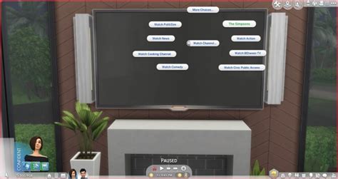 Sims 4 custom tv channels mod.  This popular mod expands in-game TV options...