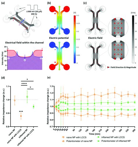 Simulation by applying a biphasic signal to the internal channels and