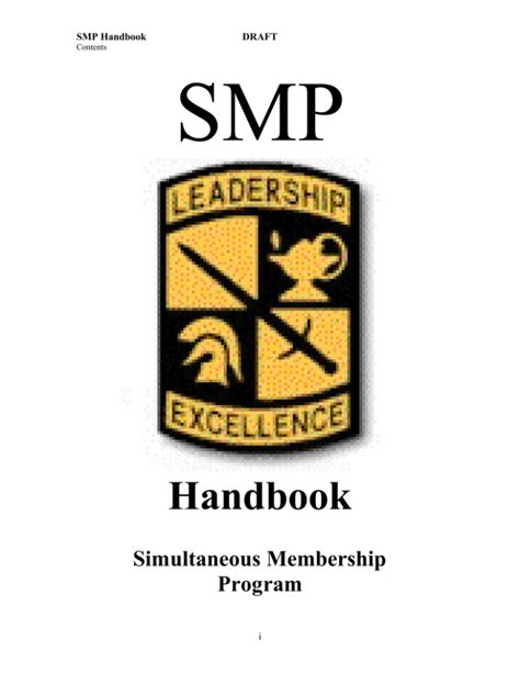 The Simultaneous Membership Program (SMP) allows cadets to participate in and receive drill pay from an Army Reserve or Hawai‘i National Guard unit as an officer trainee while they complete the Army ROTC advanced course. The pay the cadets receive is in addition to the monthly ROTC spending allowance and any GI Bill educational benefits to ...