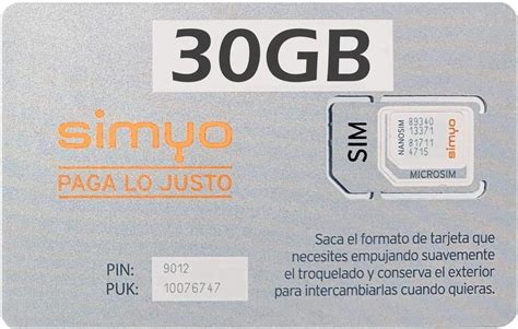 Simyo - Tarjeta sim prepago con 1 GB y 100 min.