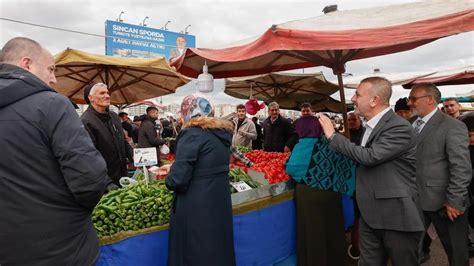 Sincan Belediye Başkanı Ercan’dan semt pazarına ziyarets