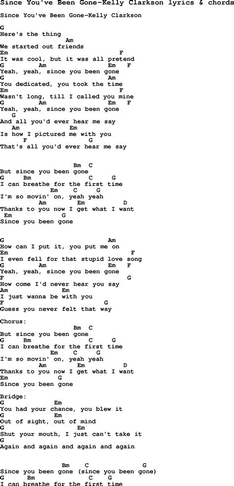 Since you been gone lyrics. Things To Know About Since you been gone lyrics. 