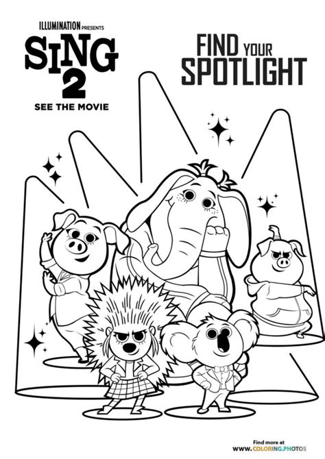Sing 2 Printable Coloring Pages