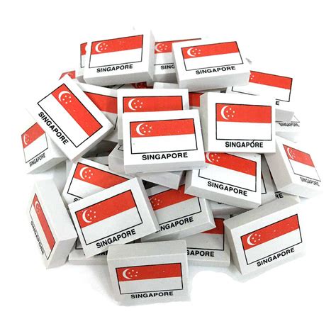 Singapore Flag Erasers - Country Eraser MTRADE Wholesale