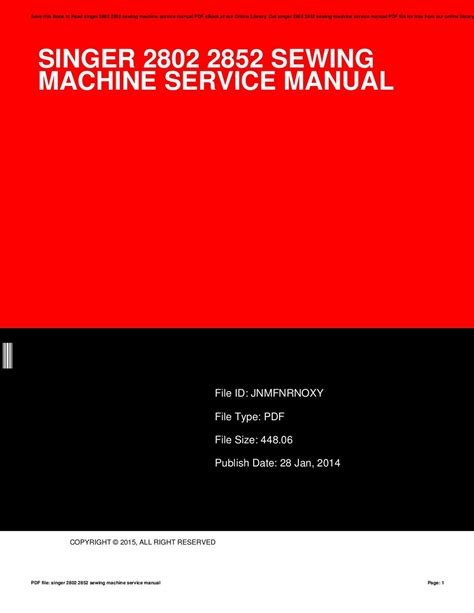 Singer 2802 2852 sewing machine service manualwhy. - Polaris jet ski sltx 1050 repair manual.
