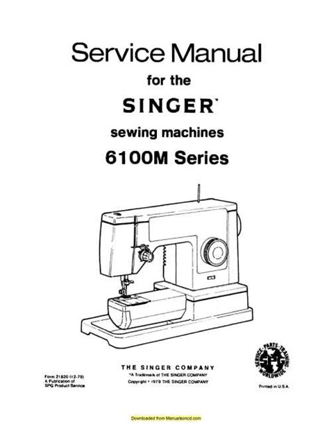 Singer 6106 sewing machine repair manuals. - États-unis modèle pièces de monnaie livres rouges officiels.