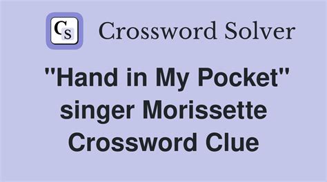 Singer Morissette Crossword Clue