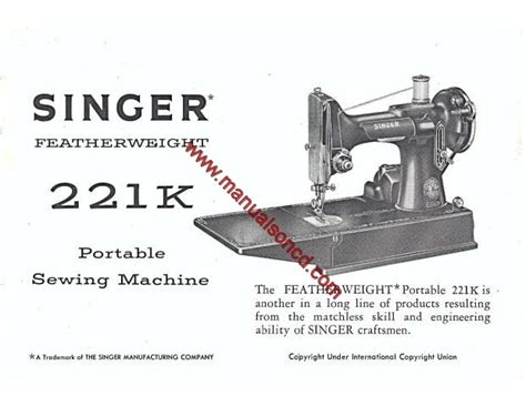 Singer featherweight 100 sewing machine manual. - The dead rabbit drinks manual by jack mcgarry.