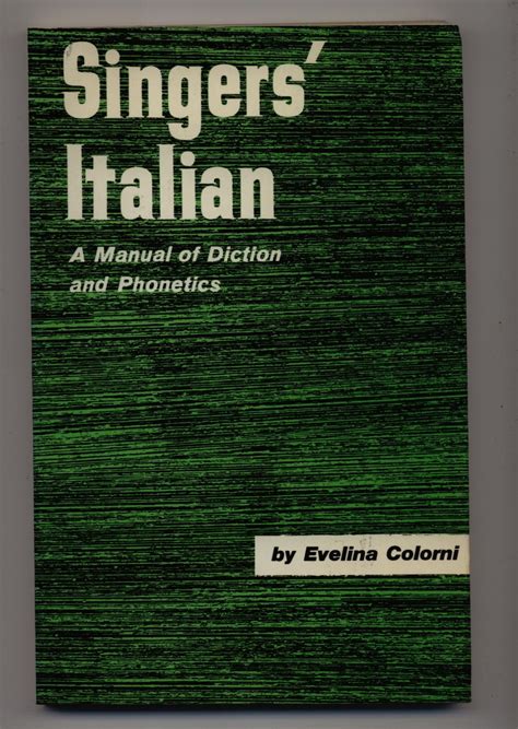 Singers italian a manual of diction and phonetics. - Ford pick ups 2004 thru 2010 haynes repair manual.