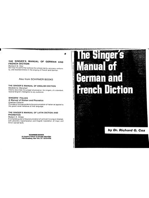 Singers manual of german and french diction. - Concrete design handbook 3rd edition free download.