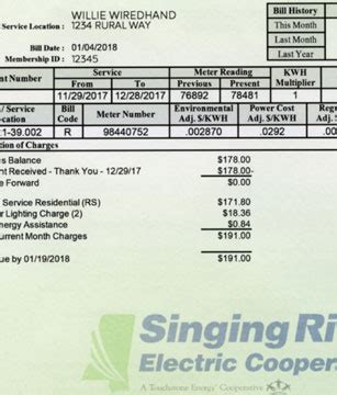 Singing river electric pay bill. The readings on the February 2023 billing statement (below left) are the same as the February 2024 billing statement (below right). However, the February 2024 bill charges are broken down into line items for each individual charge for greater transparency. 3 – Comparing your bill to your neighbor’s bill is like comparing apples to oranges. 