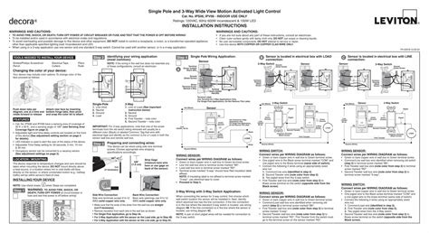 Single Pole Wide View Motion Activated Light Control Cat. No …