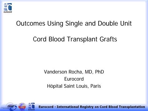 Single Unit Cord Blood Transplant Supported by Third Party …