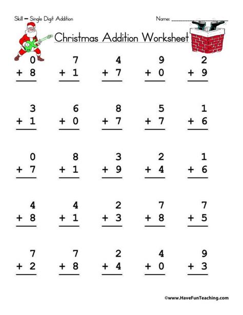 SingleDigit Addition Worksheets 99Worksheets
