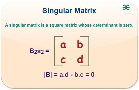 Singular Matrix Definition Types Properties And Examples