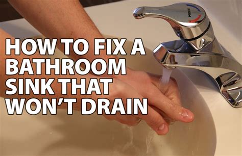 Sink wont drain. Things To Know About Sink wont drain. 