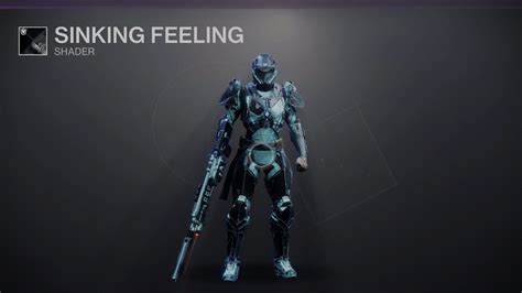 Squareo97 Warlock • 8 mo. ago. Ghost shell: - Edenic Shell (available for silver as of right now in Eververse) Shader: - Sinking Feeling (randomly available for Bright Dust in Eververse) Djungleskog_Enhanced Hunter • 8 mo. ago. Fuck. CMDRGlitchy • 8 mo. ago. Now I have to put this shader on, it looks sick.. 