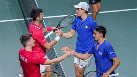 Sinner enjoys double success over Djokovic to lead Italy into Davis Cup final