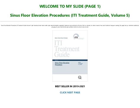 Sinus floor elevation procedures iti treatment guide volume 5 iti treatment guides. - The pdr family guide encyclopedia of medical care the complete home reference to over 350 medical problems and.