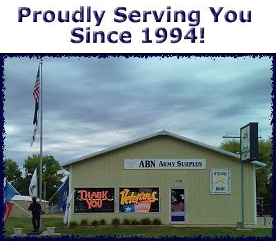 ABN Army Surplus Corp. & Tactical Gear, Sioux Falls, South Dakota. 2932 Synes godt om · 1 taler om dette · 332 har været her. Proudly Serving you since 1994.. 