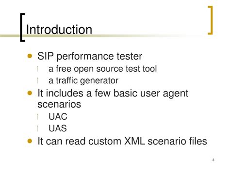 Sipp examples.  It includes a few basic SipStone user agent scenarios (UA...