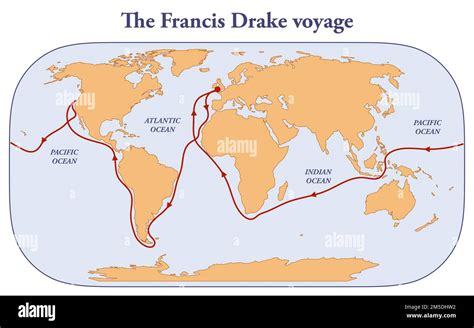 Sir francis drake map