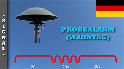 Sirenensignal "Probealarm" Warntag (Deutschland) E57 - YouTube