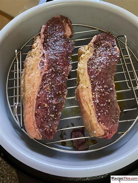 Instructions. Preheat air fryer to 330 degrees for 5 minutes. Take out beef roast, unwrap and place on the counter. When preheated place inside the basket and cook for 30 minutes. Right before timing expires, mix together dry rub seasonings and spread out on a plate or cutting board.. 