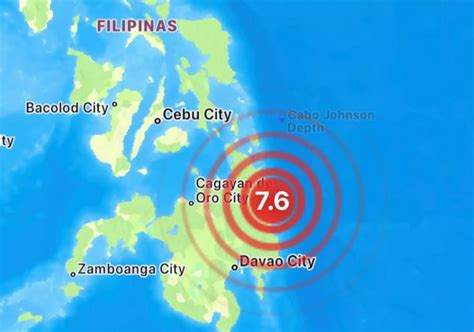Sismo de magnitud 7,6 sacude Mindanao, Filipinas