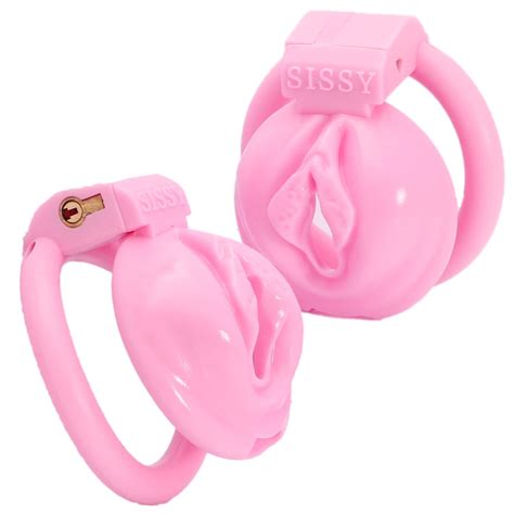Sissy Chastity Cage for Men & Gay, Male Flat Chastity Cage