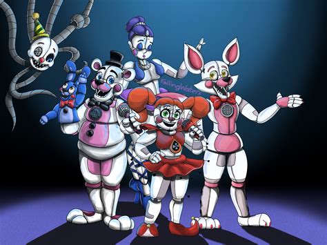 Sister location fnaf. The Bidybabs appear to have a British accent. Bidybab is one of the most human-like animatronics in Sister Location, the others being Ballora and Circus Baby. It's unknown how the Bidybabs got into the Circus Control in Night 2 since there are no vents leading in/out of the Circus Gallery. 