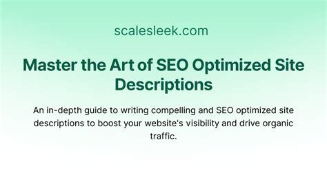 Site Descriptions