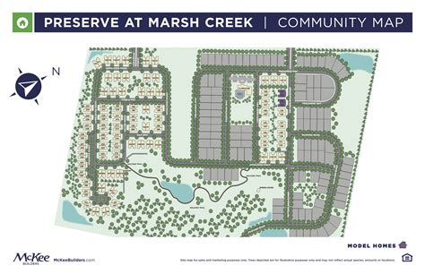 Site Plan of Available Homes Preserve at Marsh Creek