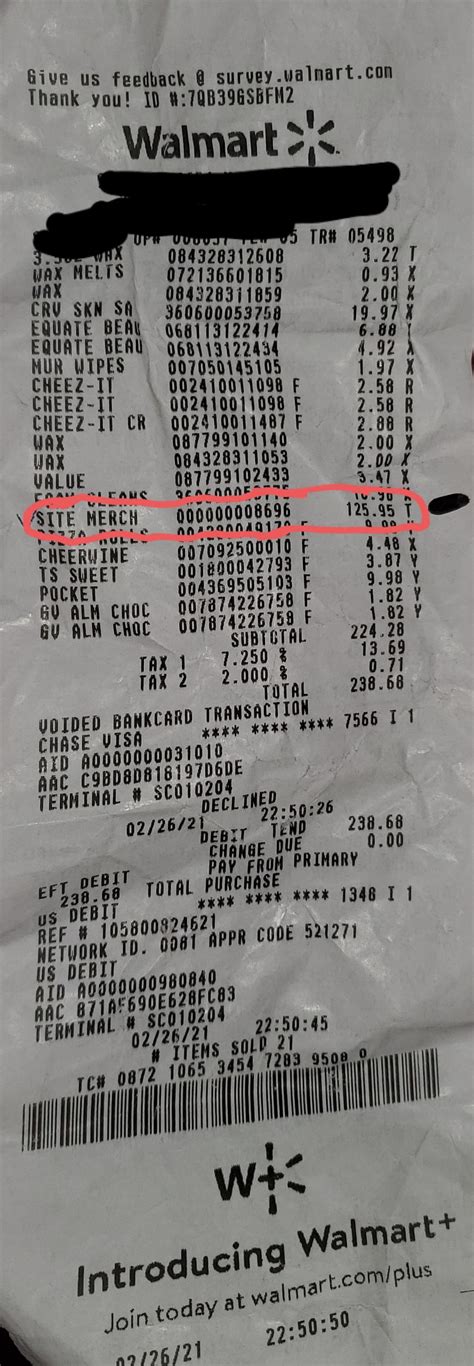 Site merch walmart. ‘Site Merch’ charges typically cost over one hundreds in and can be refunded through Walmart customer service. Walmart ‘Site Merch’ Charge into Detail. Multiple customers had reported receiver a ‘Site Merch’ charge the their Watertown receipts. These billing live mystically and nervy in they’re usually for items the customer didn ... 