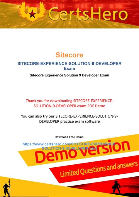 Sitecore-Experience-Solution-9-Developer PDF Demo