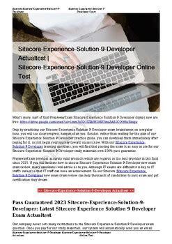 Sitecore-Experience-Solution-9-Developer Probesfragen