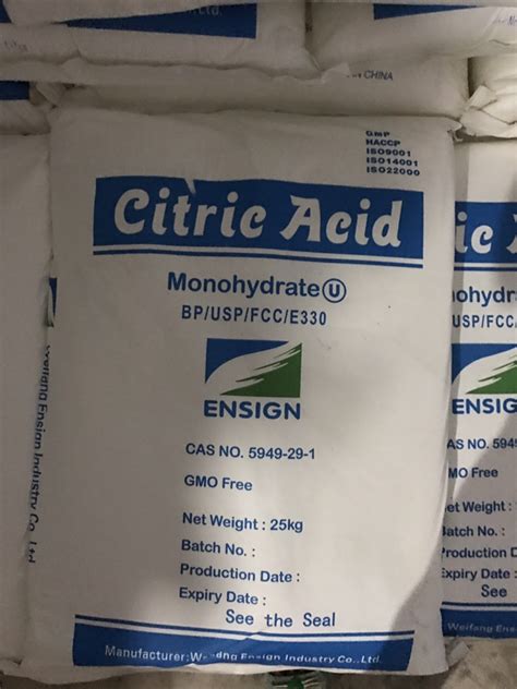 Sitrik asit monohidrat nerelerde kullanılır