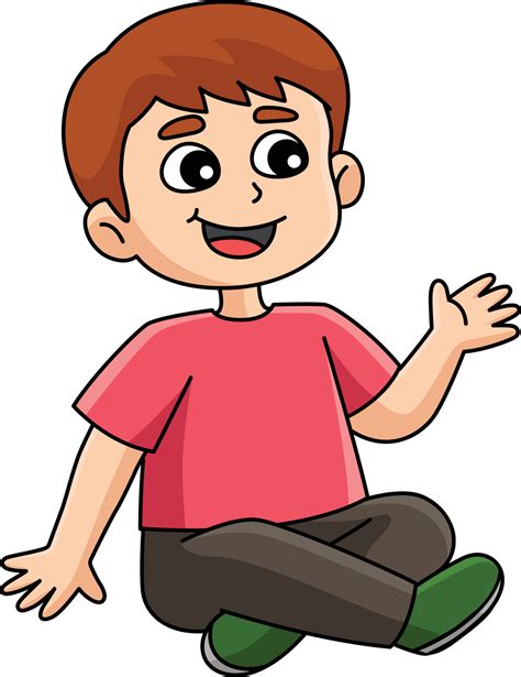 Sitting Boy Clipart - Etsy