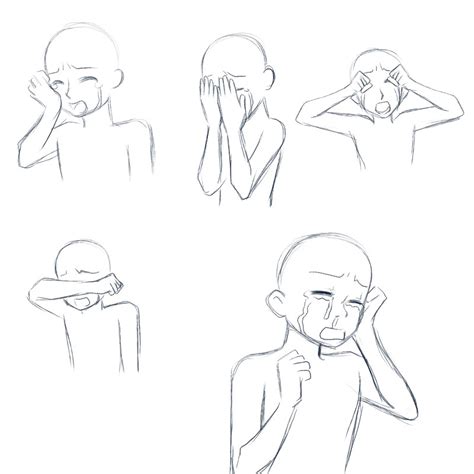 Crying Poses. You are free to use any one, two, three all of these for whatever picture you want, be it reference, tracing, completing, base. Just take your pic. I do however ask that you credit me for the base and link back here if you directly trace over this for bases, or whatever.. 
