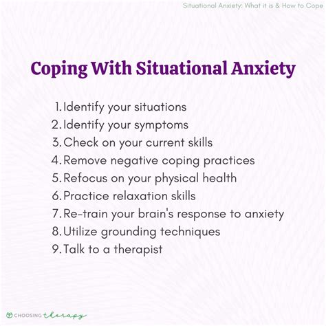 Situational anxiety Symptoms examples and coping