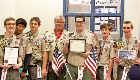 Six eagle scouts inducted into highest point in service